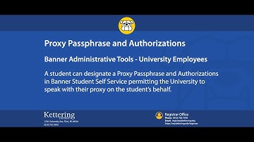 Banner Administrative Tools - Proxy Access