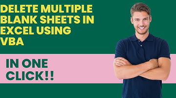 Delete Multiple Blank sheets in excel using VBA | Macros | coding | Advanced Excel | Automatically