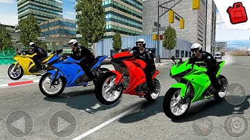 COPS on the Fastest Red Motor Bikes - Extreme Stunts and Trick | Android and IOS Gameplay 3D