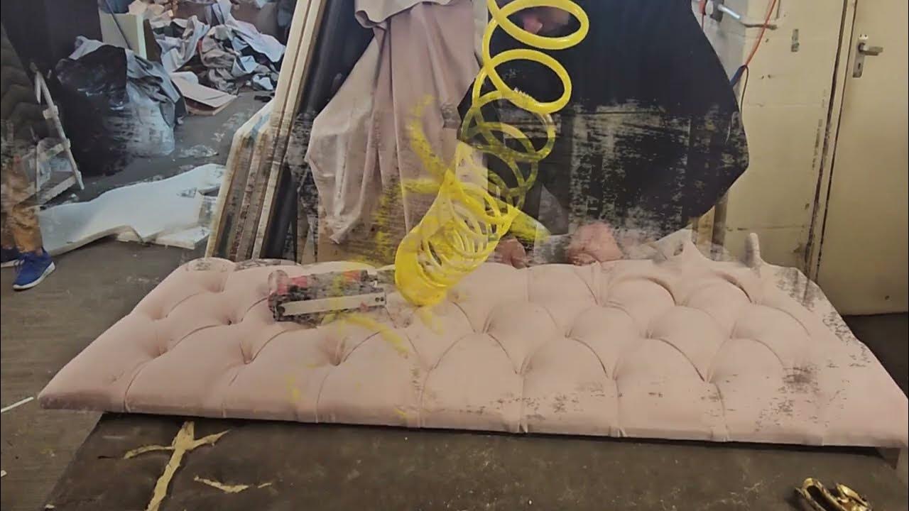 How to Reupholster tufted headboard Diy chesterfield headboard modern bed headboard design