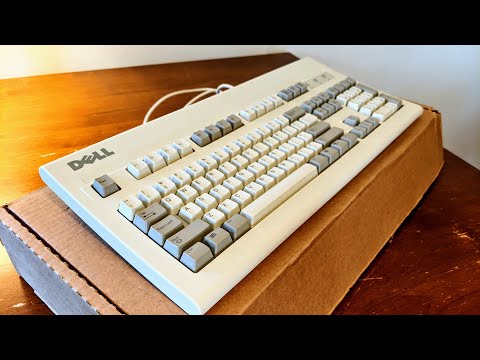 NOS Dell AT101W Keyboard with Black Alps Switches - YouTube