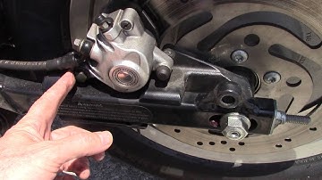 Harley Davidson Sportster rear brake Caliper alignment - fix rear brake