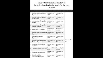 Silver Olympiad Exam Date 2024-25#shorst #shortsvideo #shortsviral