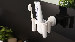 Стаканчик для зубных щеток, на присоске. FECA - Уникальные аксессуары для кухни и ванной.