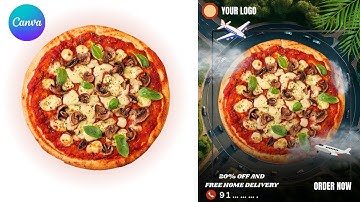 How to design pizza poster in canva | canva tutorial | canva desing 