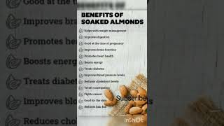 Benefits of soaked almonds shorts healthcare