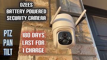 Dzees Wireless Security Camera Outdoor WiFi, Siren Alarm, Battery Powered, 360° PTZ Camera