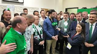 Şampiyon Bursasporbursaspor Başkanı Enes Çelik Şampiyonluğun Ardından Ma Odasına Indi.