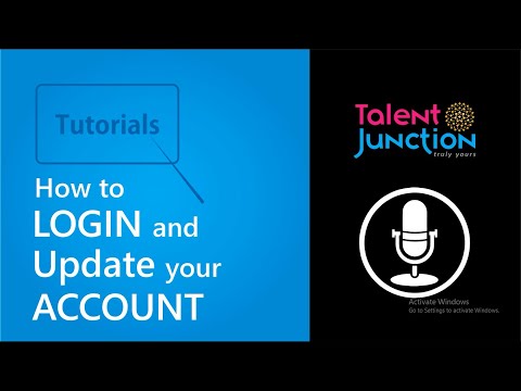 TalentJunction TUTORIAL for How to Login Your Account