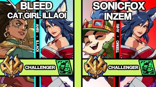 NEW PATCH 2XKO ▰ SONICFOX & INZEM (Teemo-Ahri) vs BLEED & CAT GIRL ILLAOI (Ahri-Illaoi) ▰ Pro Replay