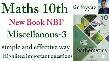 Maths class 10th | miscellanous  3 | NBF | new book | misc 3| matrices and determinants | unit 3