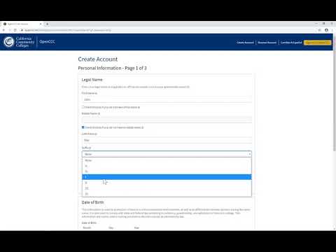Part 1: Applying to Skyline College (Creating an OpenCCC Account) - YouTube