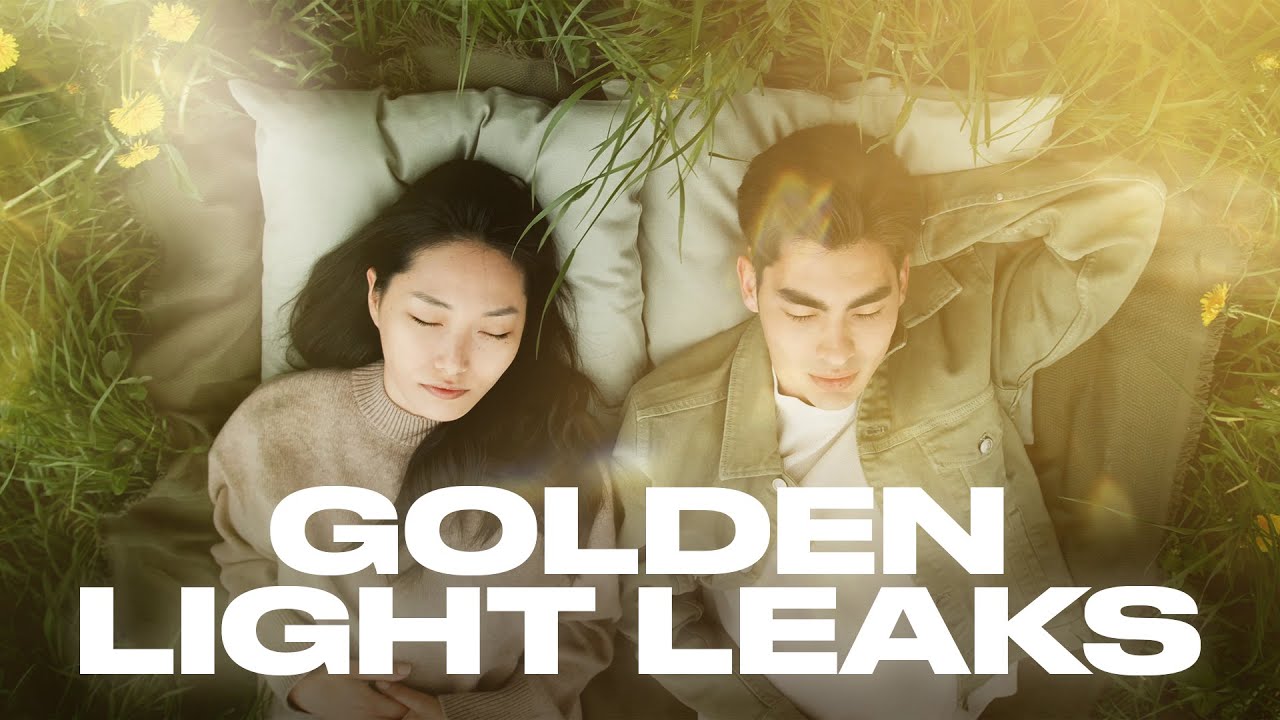 Real Golden Light Leaks Overlays