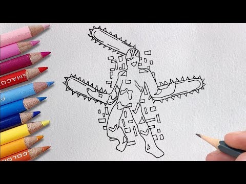 HOW TO DRAW GLITCH - DOORS Monsters