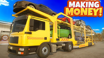 I Used My Car Hauler to Make MASSIVE Profit in Car Dealer Simulator