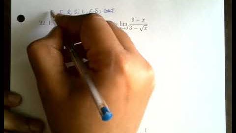 9 Limits by substitution, factoring and rationalization