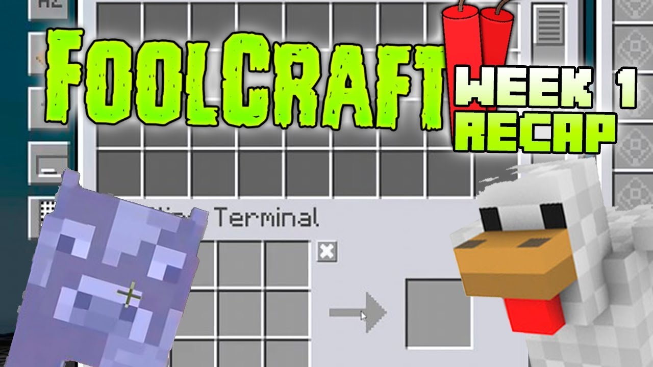 Foolcraft 2 Recap - week 1: OP cows, OP chickens, AE storage!