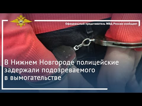 Ирина Волк: В Нижнем Новгороде полицейские задержали подозреваемого в вымогательстве
