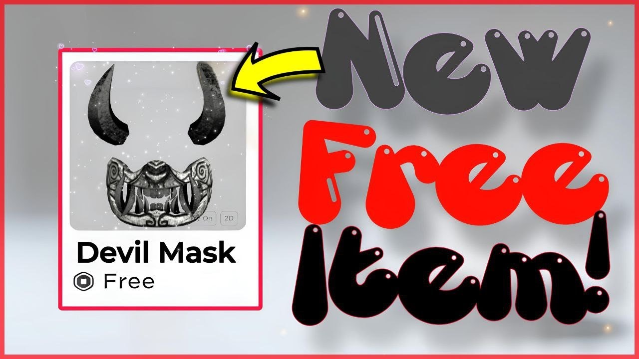 LIMITED ITEM DEVIL MASK FOR FREE IN ROBLOX EMO OUTFIT YouTube 