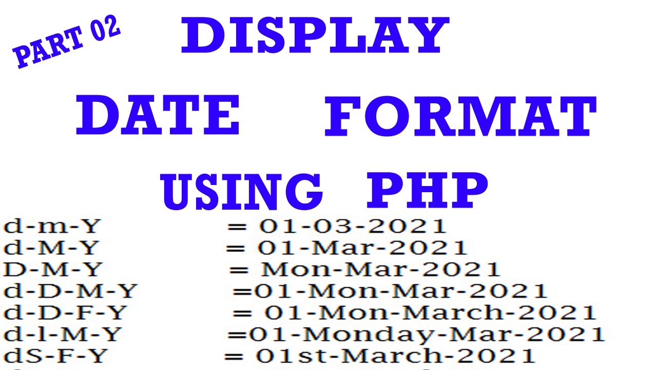 getdate php  2022 New  Display Date in PHP / Date Format In PHP / How to Get Date From Database In PHP /AD coding / #php