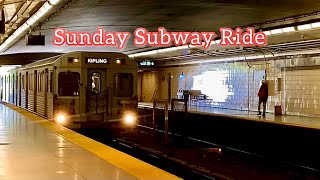 Toronto TTC Subway Ride Keele Westbound To Old Mill - Bloor - Danforth (Line 2) 7/10/2022
