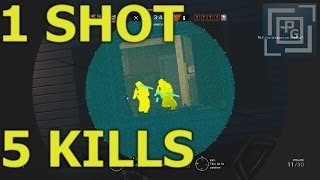 1 SHOT 5 KILLS COLLATERAL | With GLAZ | Rainbow Six Siege HD **clickbait**