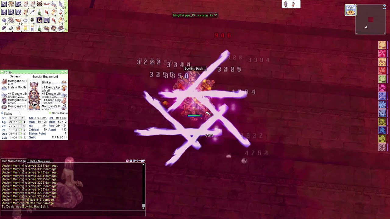 ROMSP EXE LKTest02: Lord Knight testing of Morrigane's set vs Osiris