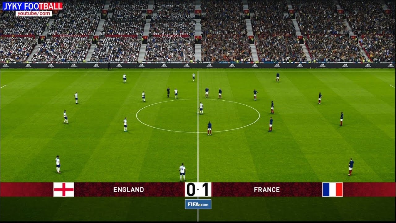 PES - England vs France Quarter Final - FIFA World Cup 2022 Qatar - Full Match All Goals - Gameplay