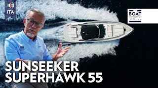 [ENG] NEW SUNSEEKER SUPERHAWK 55  Motor Yacht Review  The Boat Show