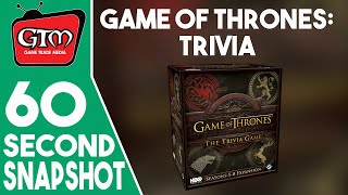 Game of Thrones: Trivia |  | GTM Minute (A 60 Second Snapshot) | #Tabletopgaming screenshot 3