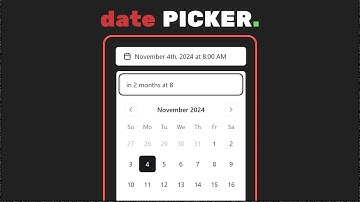 A natural language date picker widget is sick