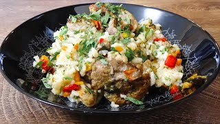 картинка: Свинина с запеченным рисом. Вкусный и простой рецепт для всей семьи!