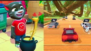 Talking Tom vs race master 3d game play  screenshot 1