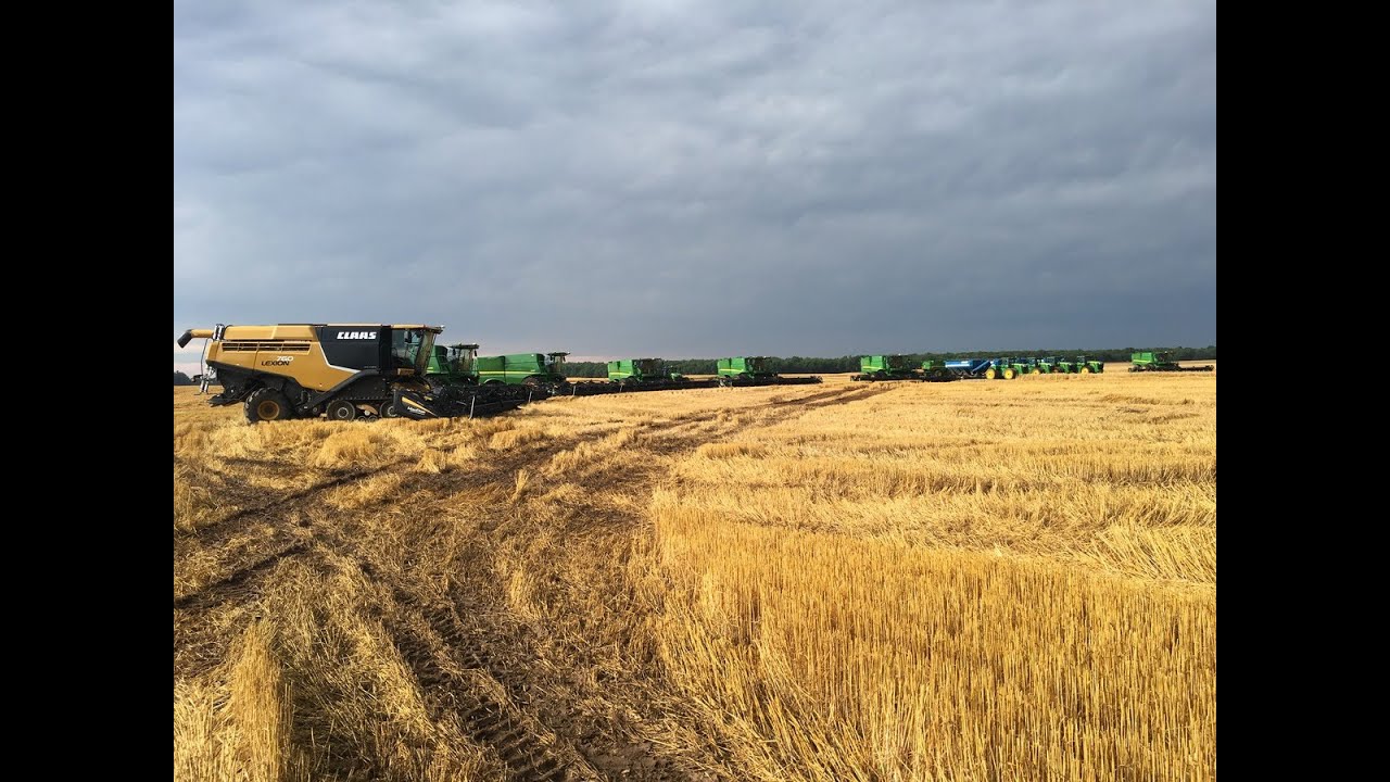 Nine Class Nine Combines in a Big Thunderstorm