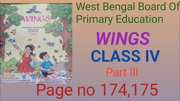 Class 4 Wings English part 3 page no 174,175