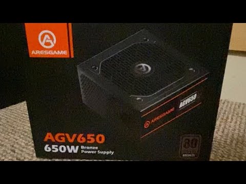 UNBOXING Power Supply 650W 80+ Bronze Certified PSU (ARESGAME, AGV650)