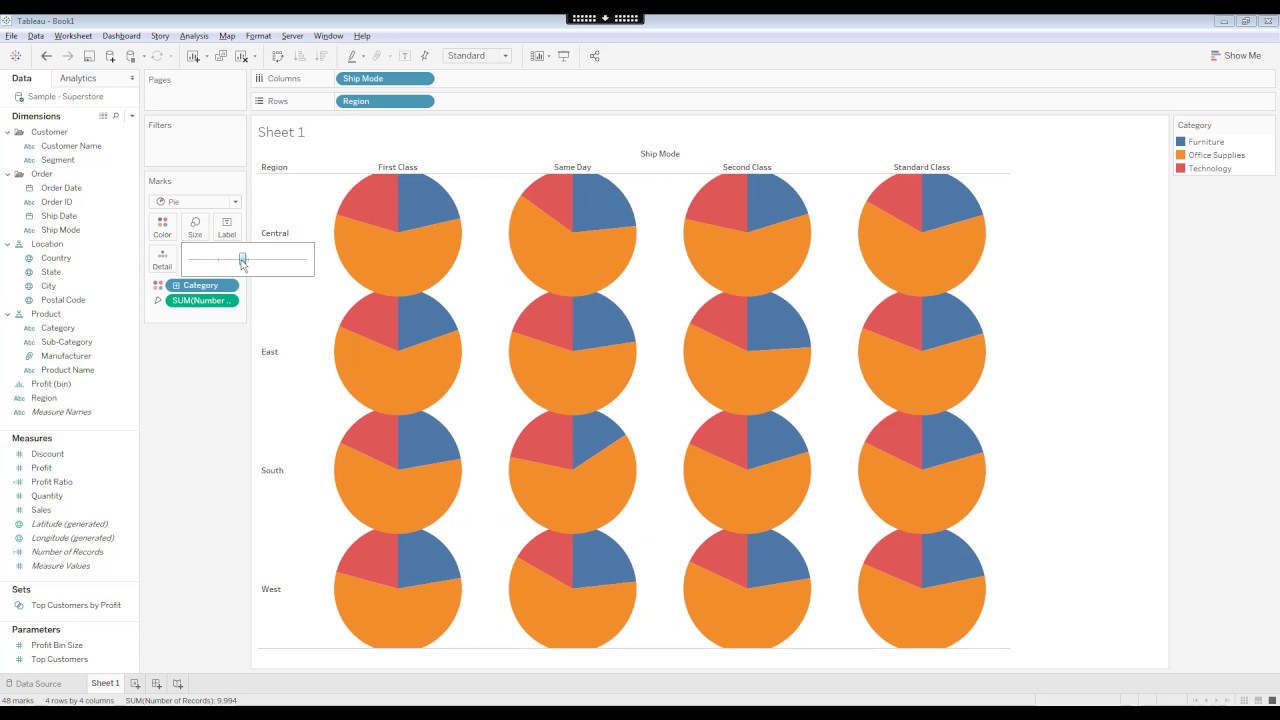 How to Create a Pie Chart in Tableau. HD - YouTube