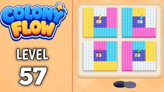 Colony Flow Level 57 walkthrough & solution Gameplay Easy