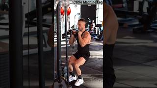 Cable Machine Leg Day: No Free Weights Needed leg workout at home 🔥leg workout at gym #shorts