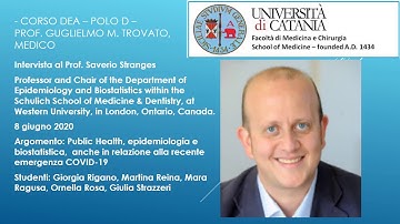 2020 Saverio Stranges - Epidemiology and Biostatistics, CANADA Intervista