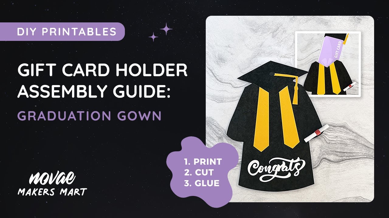 DIY Print Your Own Graduation Gift Card Holder | Printable Graduation Gift Card Holder