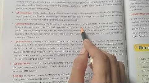 Class 9 , Ch- cyber safety,Topic- Cyber crime and cyber law