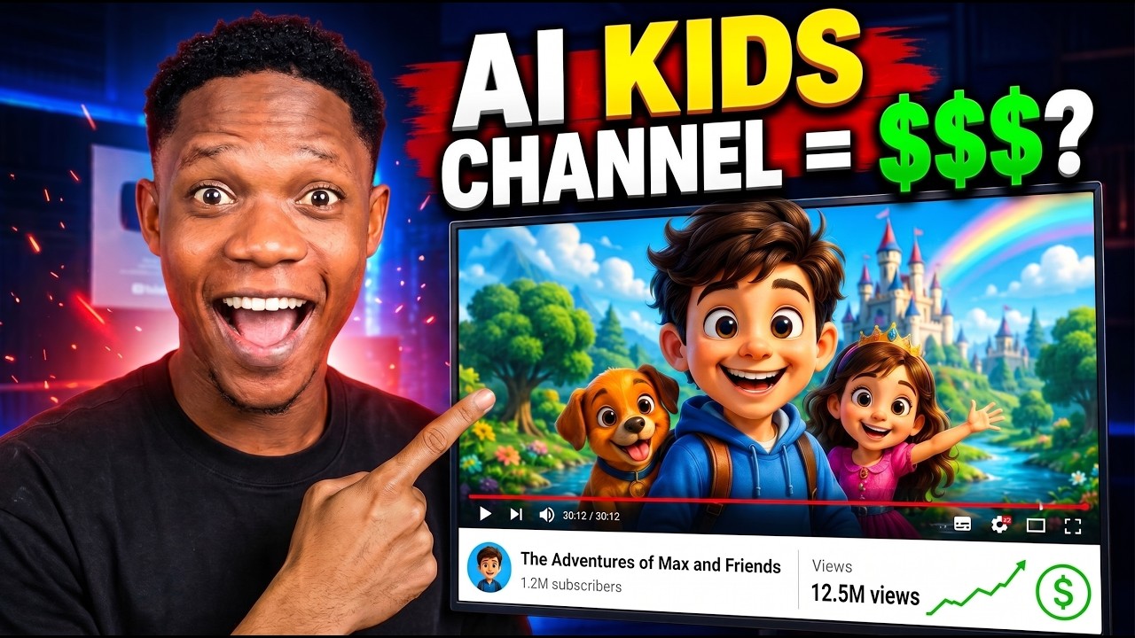 How to Make Money with AI Kids Animation (Faceless YouTube Automation Tutorial)
