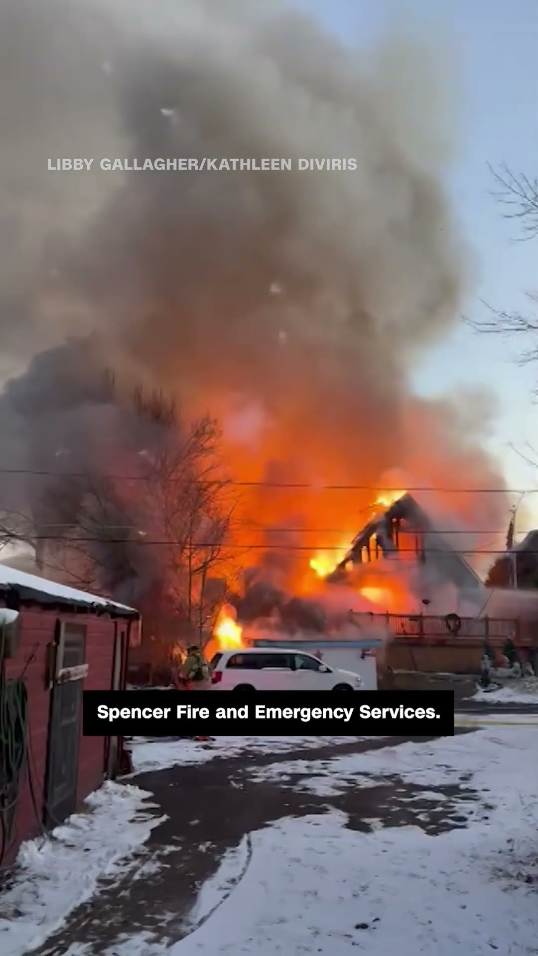 Watch: Two houses engulfed in flames after fireworks explosion