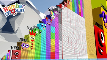 Looking for Numberblocks Step Squad 1 to 10 vs 1000 to 25 Million HUGE Standing Tall Numbers Pattern