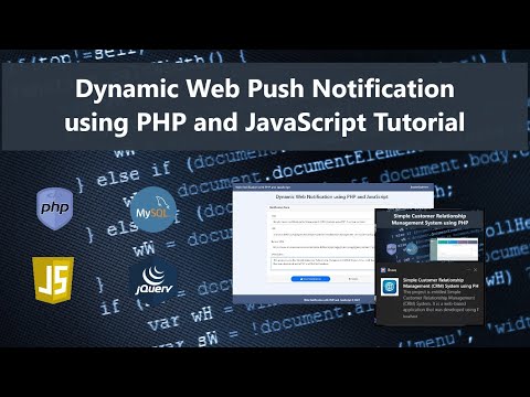 Dynamic Web Notification using PHP and JavaScript Tutorial DEMO