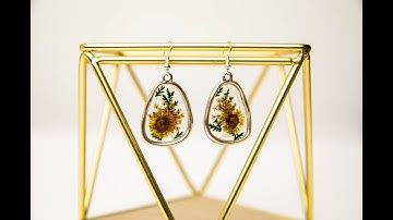 Easy Crafts | Resin-Look Dried Flower Earrings | Clear Liquid Sculpey |Sculpey.com