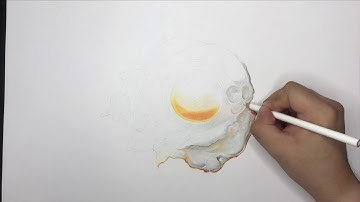 Full Video on How to Draw “Fried Egg” using Prismacolor Pencils | By Gulis Aduna