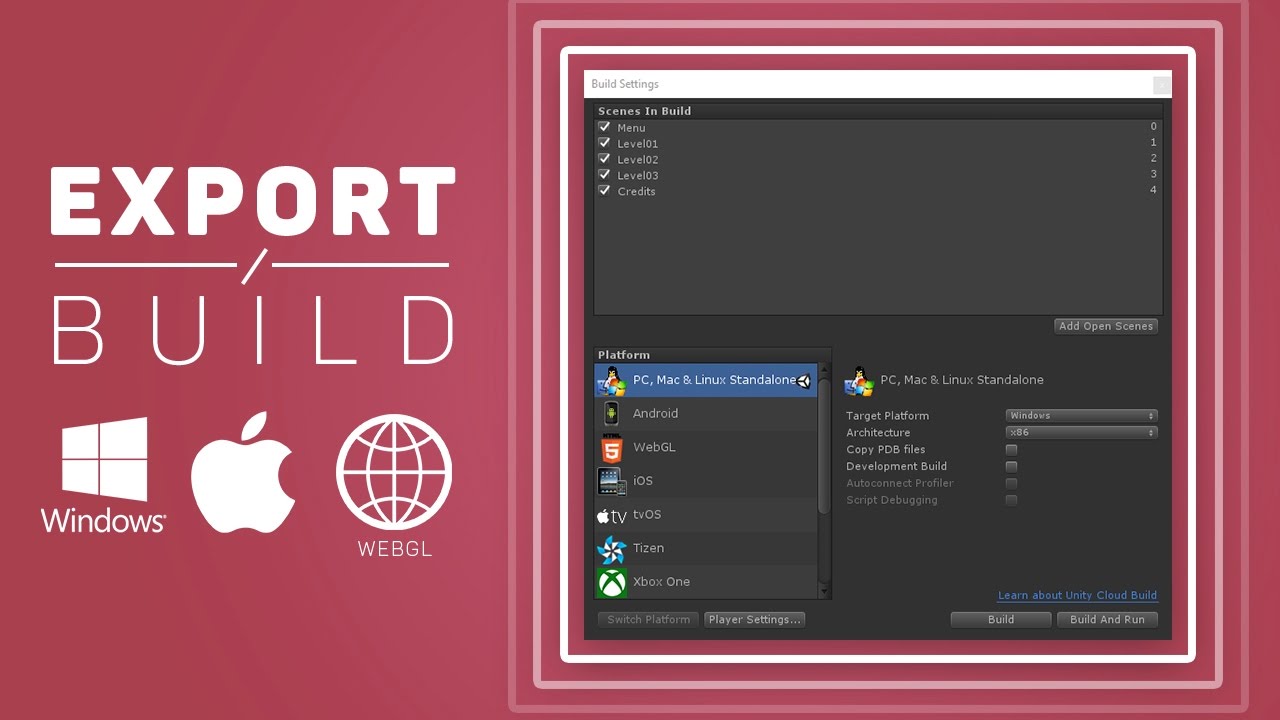 ⁣How to BUILD / EXPORT your Game in Unity (Windows | Mac | WebGL)