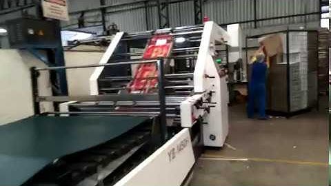 YB-1450H Servo type laminating machine running in our Brizal customer